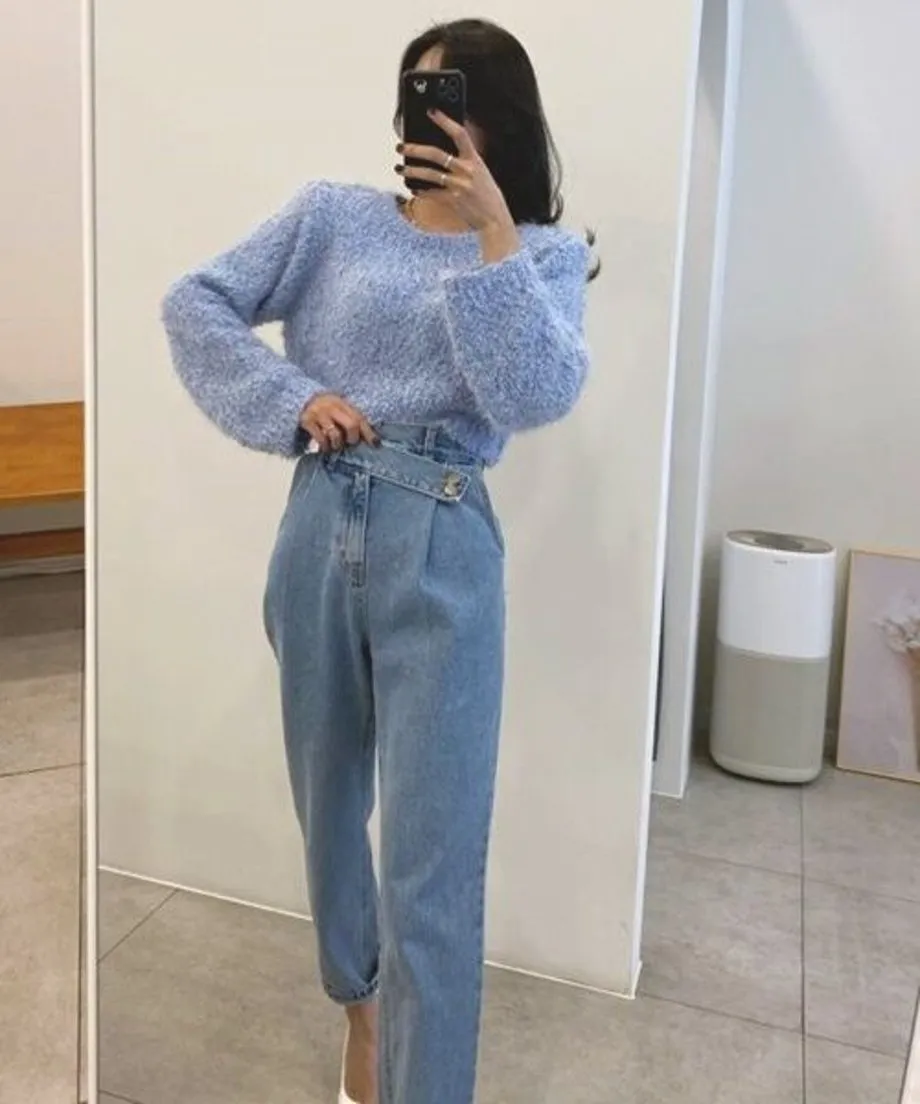 Tapered Denim Pants
