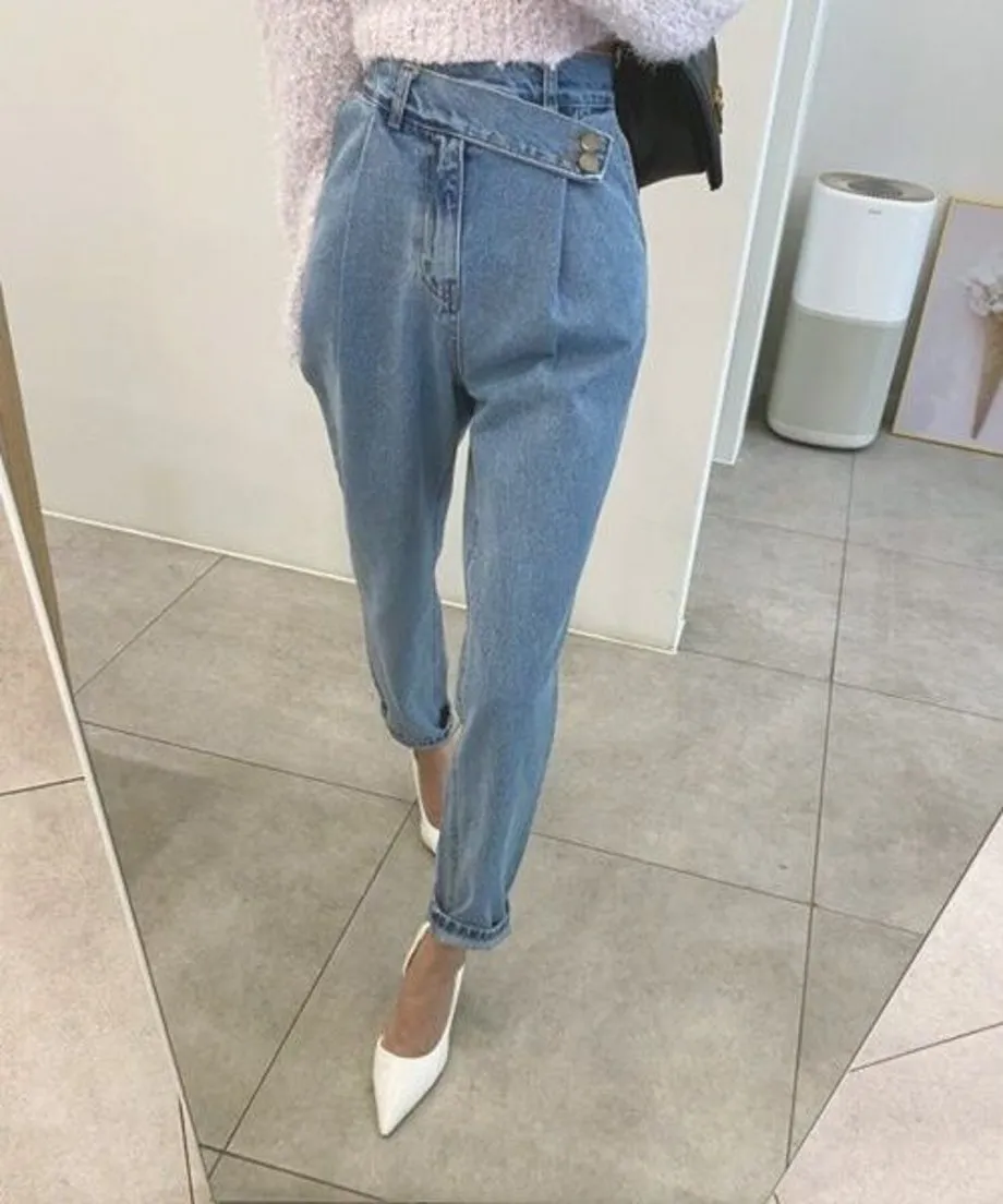 Tapered Denim Pants
