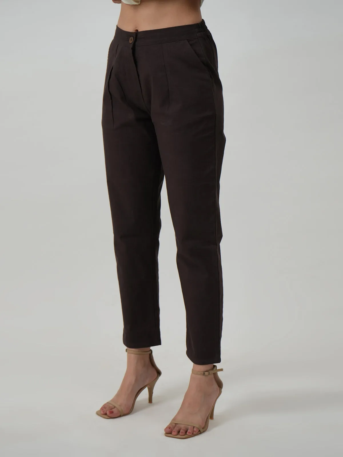 Tapered Pants Coffee Brown
