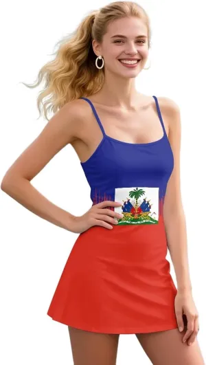 Tennis Dress for Women Athletic Golf Workout Dress with Separate Shorts, Spaghetti Straps & Pockets XS-2XL
