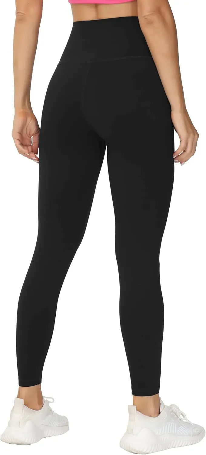 THE GYM PEOPLE Womens' V Cross Waist Yoga Leggings with High Waisted Tummy Control