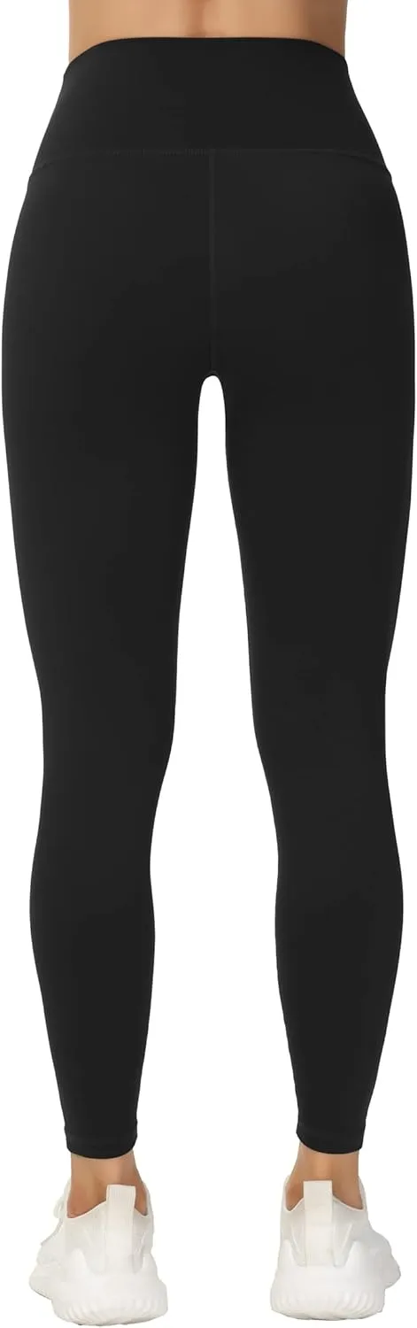 THE GYM PEOPLE Womens' V Cross Waist Yoga Leggings with High Waisted Tummy Control