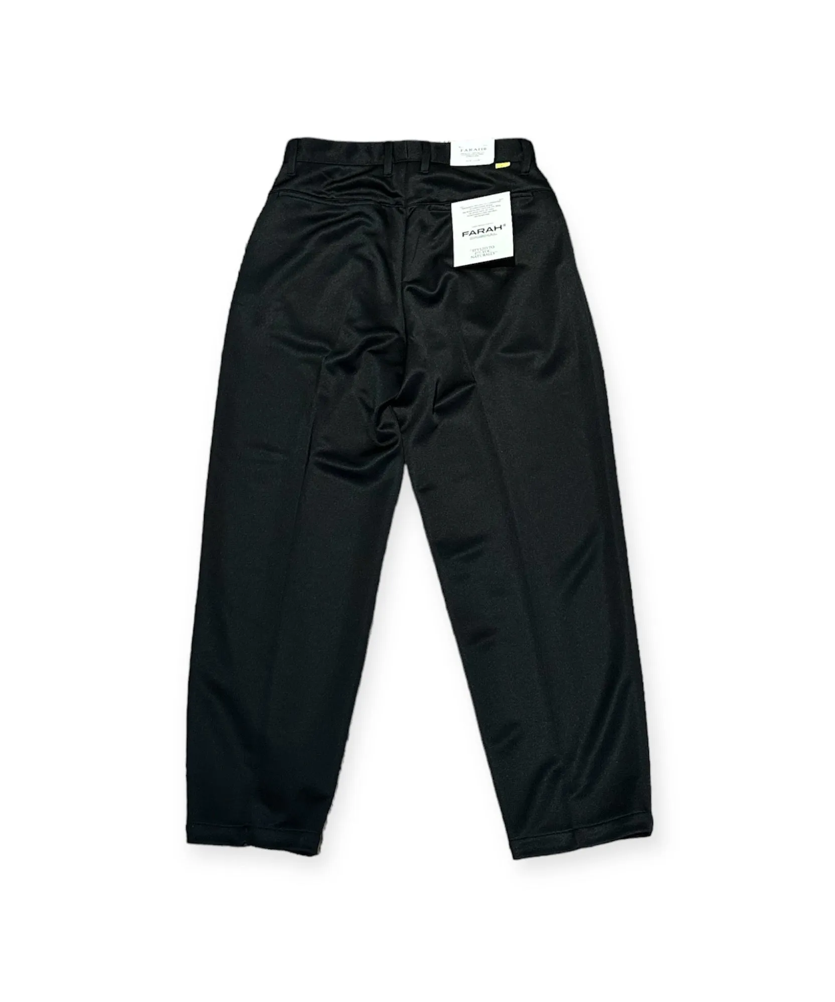 Two Tuck Wide Tapered Pants "BLACK"(ジャージー)