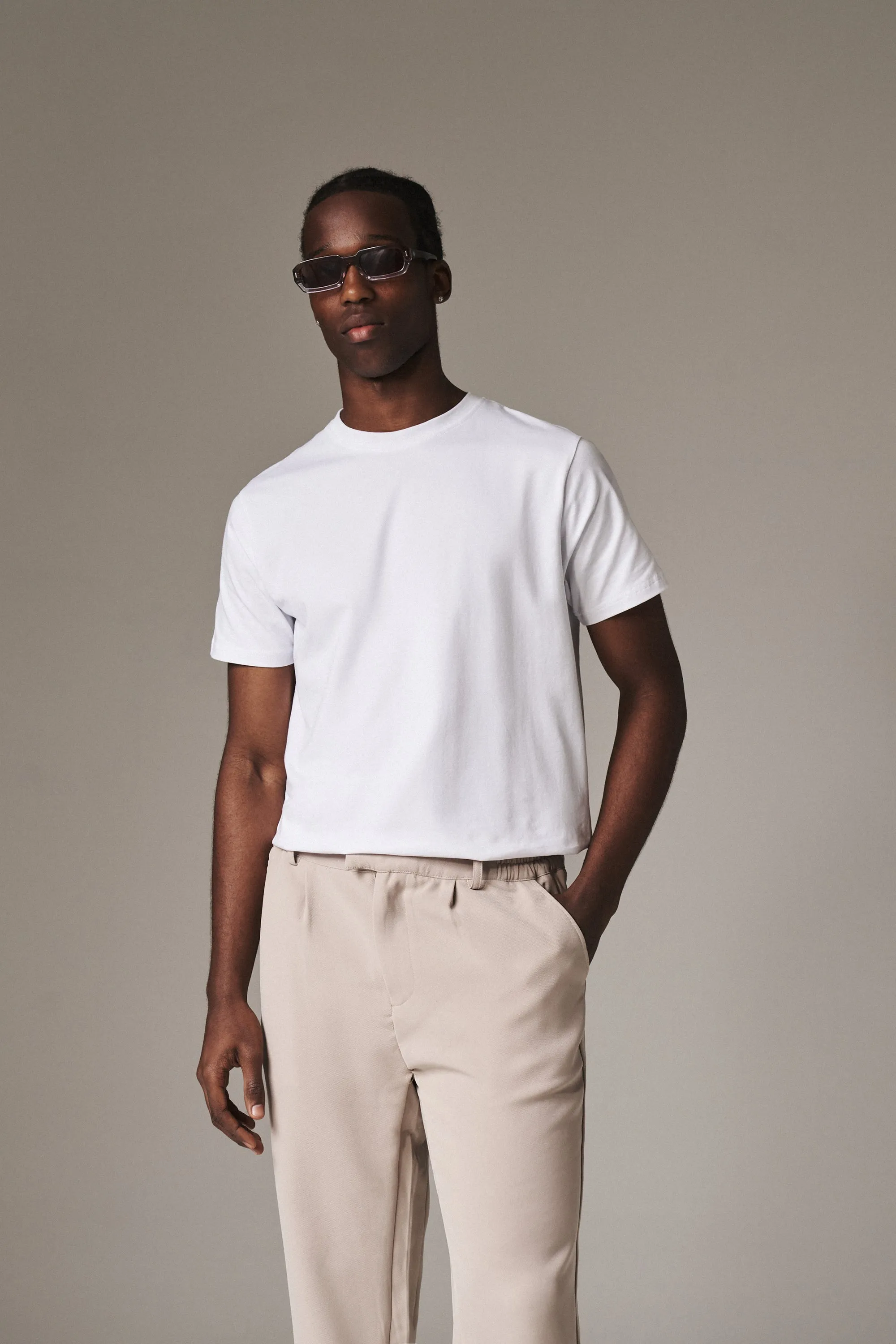 ULTIMATE SPLIT HEM SMART PANT - BEIGE