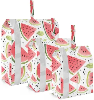 Watercolor Watermelon Packing Cubes for Travel 3 Set Packing Travel Organizer Cubes Suitcase Organizer for Travel Essentials