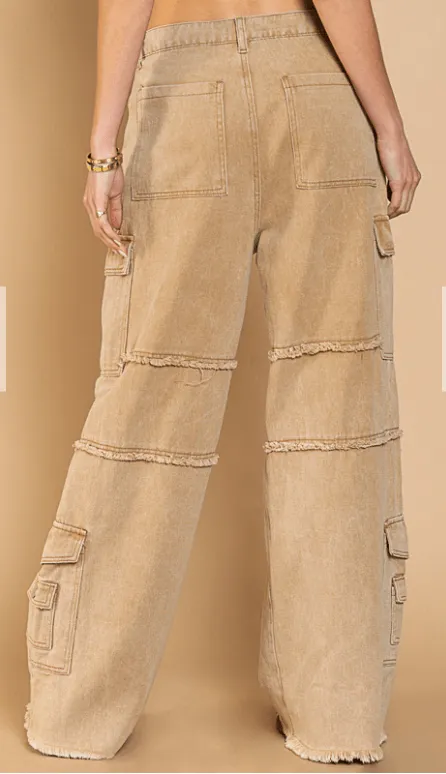 Wide Leg Denim  Pants by POL FWP64