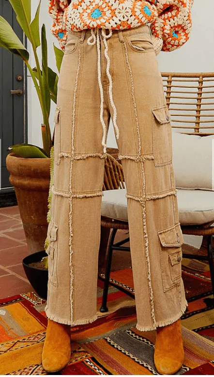 Wide Leg Denim  Pants by POL FWP64
