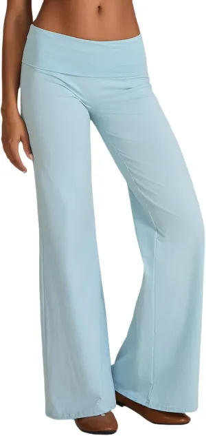 Wide Leg Sweatpants for Women Fold Over Low Rise Flare Yoga Lounge Pants Back to School Clothes for Teen Girls