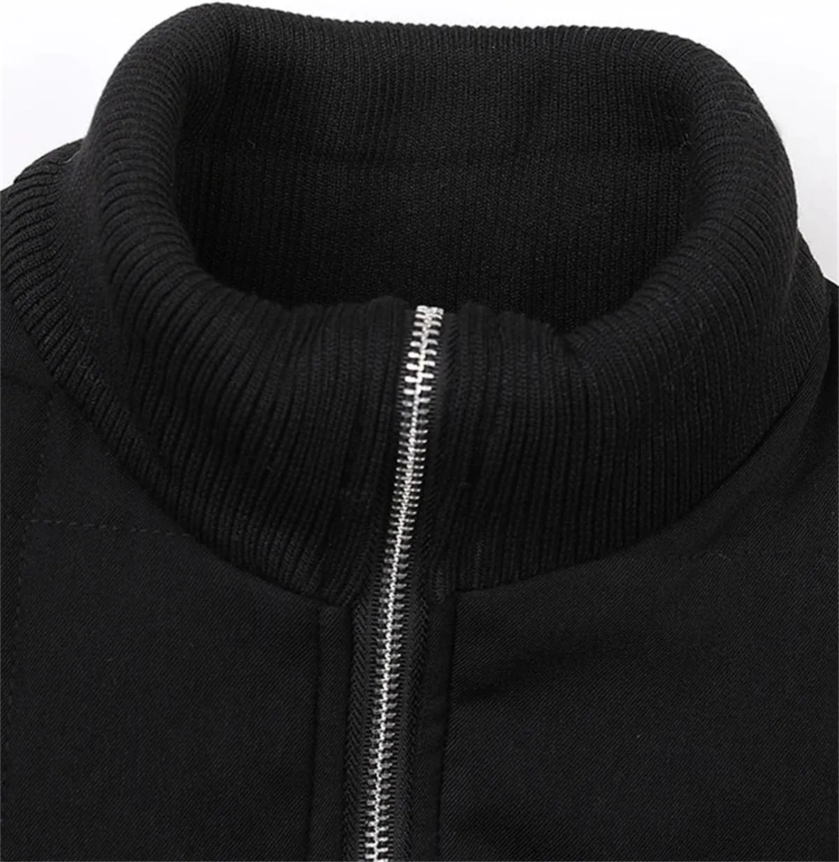 Women Fake Two Pieces Cotton-Padded Jacket Coat Long Sleeve Loose Vintage Big Pockets Outwear