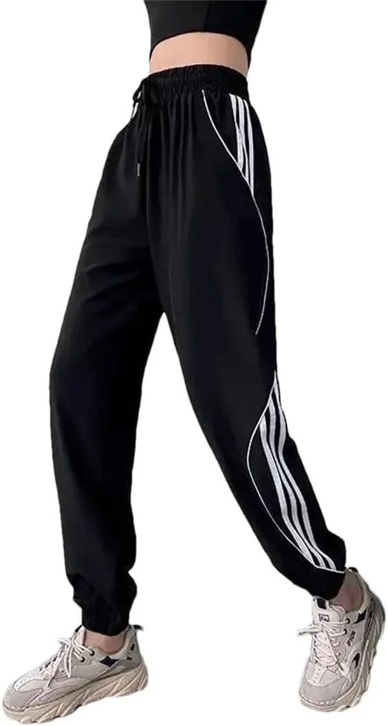 Women High Waist Loose Harem Pants Casual Pockets Sports Joggers Fitness Sweaptpants