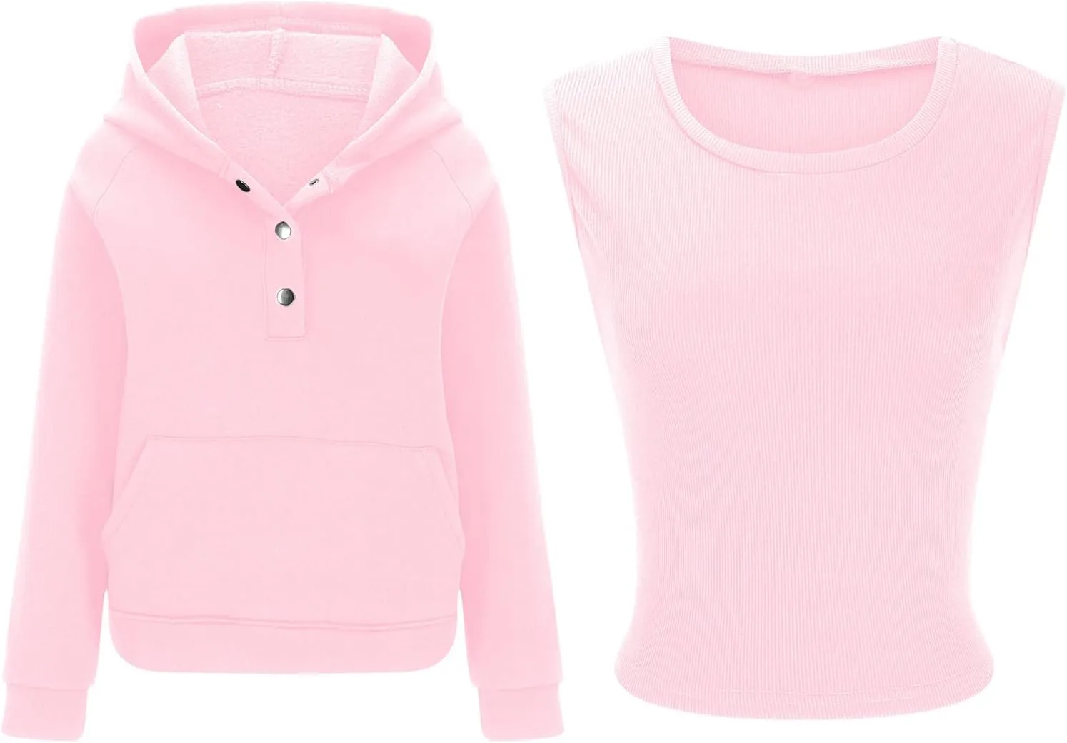 Women's Hoodies Pullover Button Down Oversized Sweatshirts Long Sleeve Pullove Tops 2024 Fall Fashion Streetwear