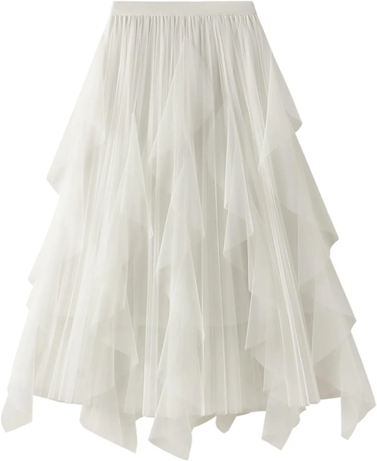 Women's Pleated Skirt Summer Long Beach Skirt Party Skirt Ladies High Waist Pleated A-Line Midi Skirt