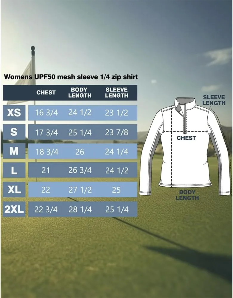 Women's UPF 50  1/4 Zip Pullover Sun Shirts Long Sleeve UV Protection Shirt Quick Dry Lightweight Outdoor Tops