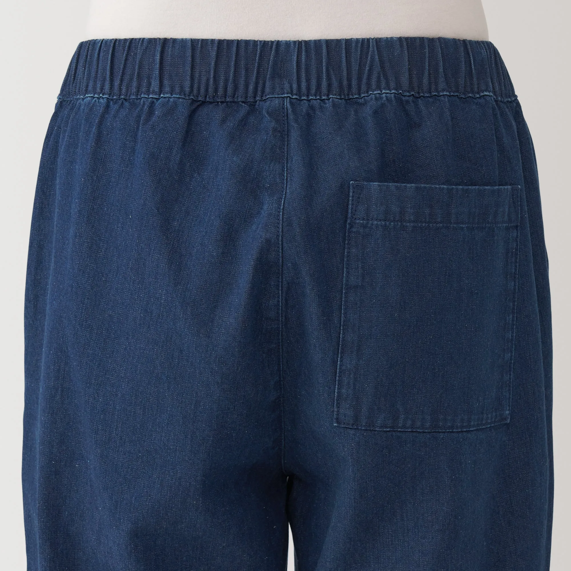Women's Washed Denim Easy Tapered Pants