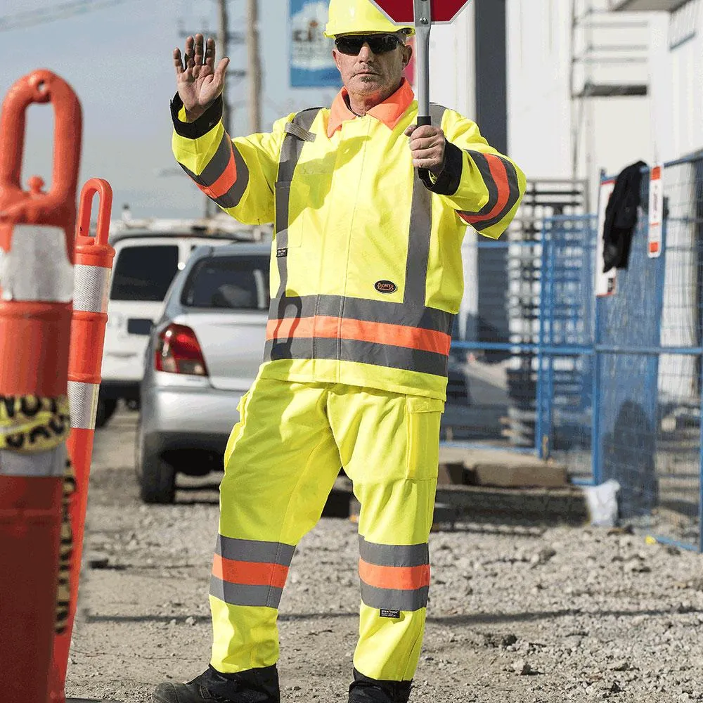 Work Pants - Pioneer MTQ Approved Hi-Viz Breathable Traffic Control Pants, 6009