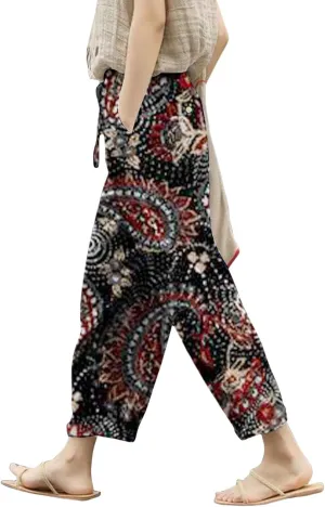 Workout Sets for Women Casual Drawstring Pants Summer Drawstring Waist Wide Leg Pants Leggings with Pockets for