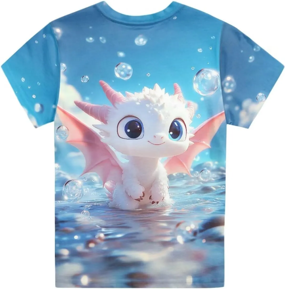 Xhuibop Kids Tshirts Girls Boys 3-16 Years Summer Clothes for Teens Loose Fitting Tops